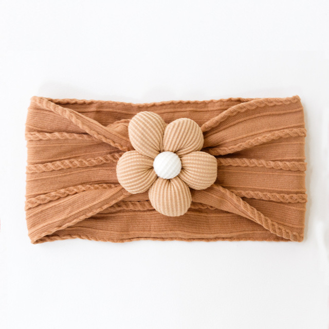 Baby Girls Nylon Flower Headbands Soft Elastic Hairbands
