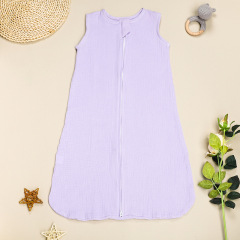 Baby Summer Breathable Cotton Wearable Blanket Sleep Suit with Zipper