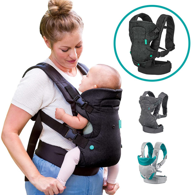 Baby 4-in-1 Carrier Ergonomic Convertible Adjustable Strap and Waist Belt