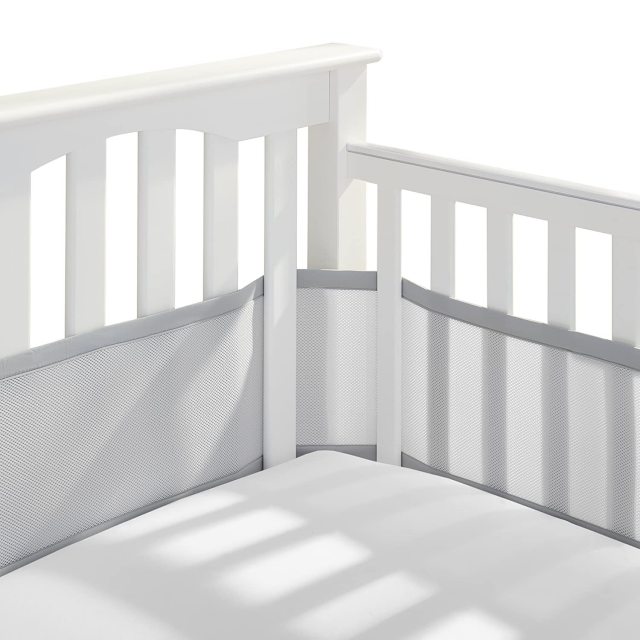 Baby Breathable Mesh Crib Liner 2 Panels Fresh Breathing Four Seasons Bedding