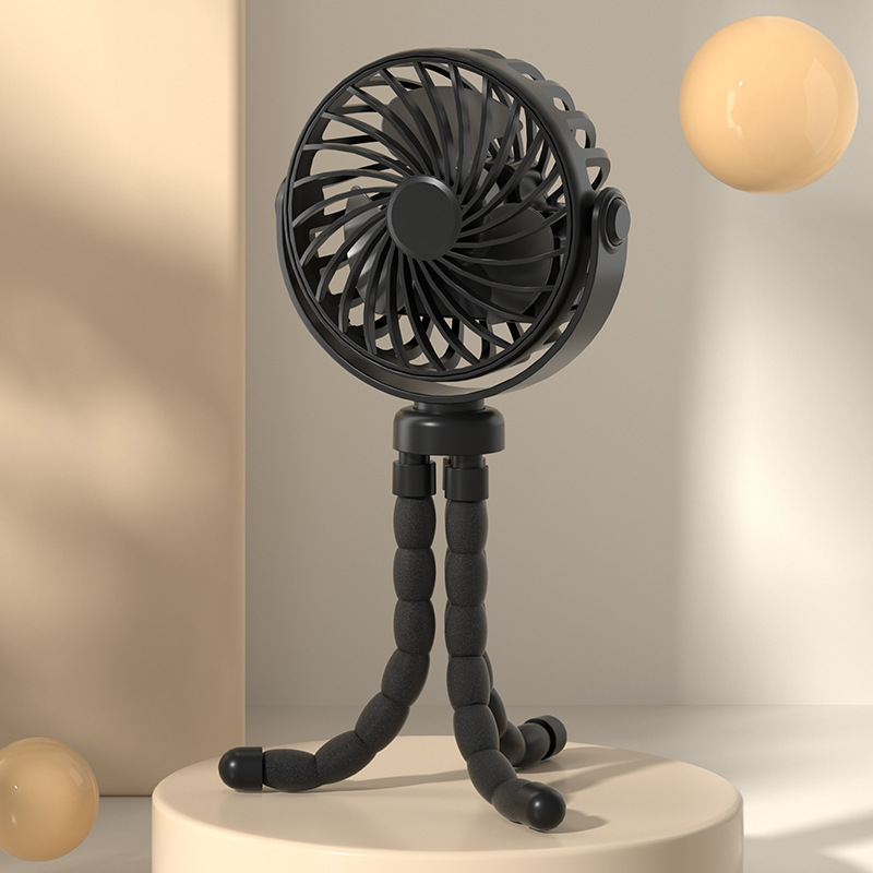 Baby Stroller Fan Clip Flexible Tripod Mini Portable Fan for Travel
