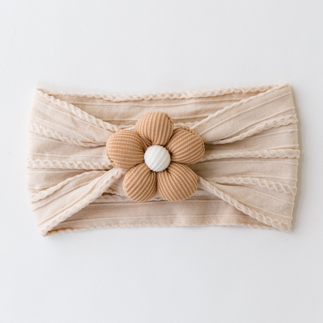 Baby Girls Nylon Flower Headbands Soft Elastic Hairbands