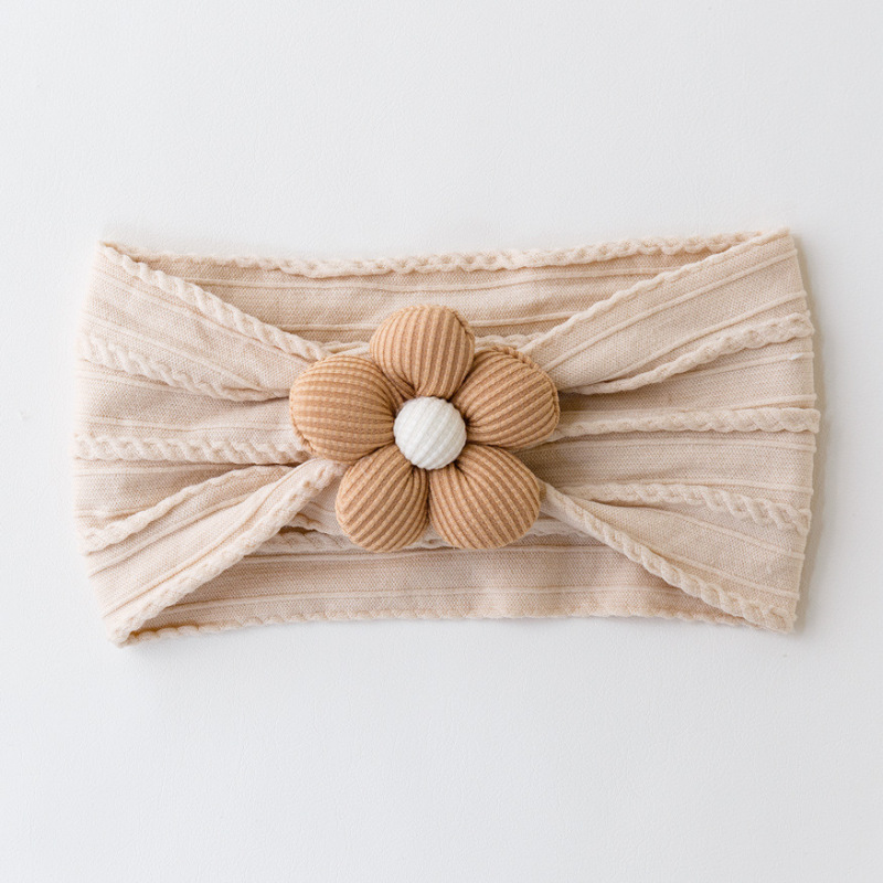 Baby Girls Nylon Flower Headbands Soft Elastic Hairbands
