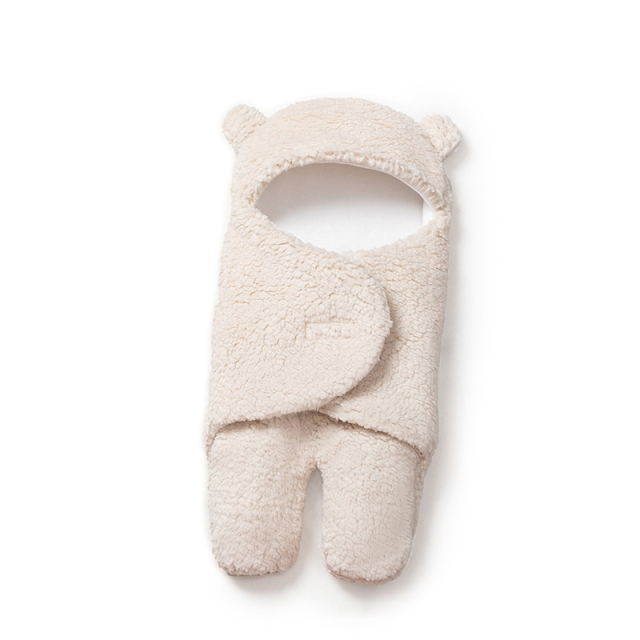Baby Cotton Plush Swaddle Blanket Soft Newborn Sleeping Wraps for Infant