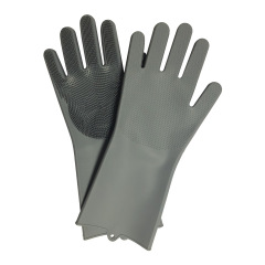 Pet Silicone Non-Slip Bath Gloves with High-Density Teeth Grooming Hanging Hole
