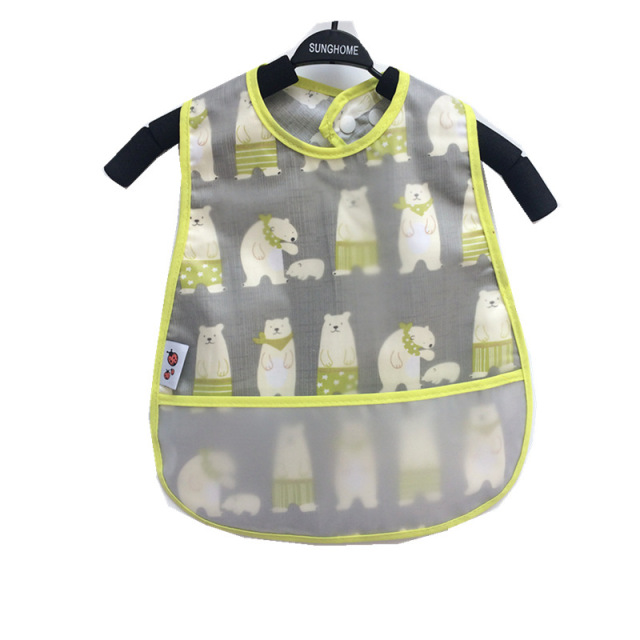 Mess Proof Baby Bib Waterproof Toddler Apron Double Layer