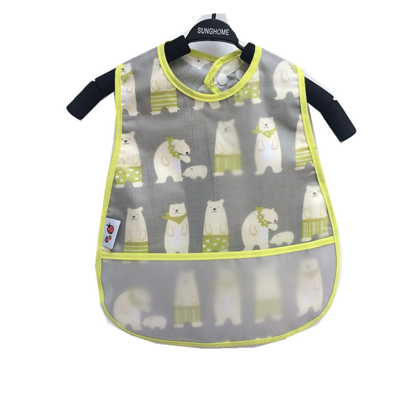 Mess Proof Baby Bib Waterproof Toddler Apron Double Layer
