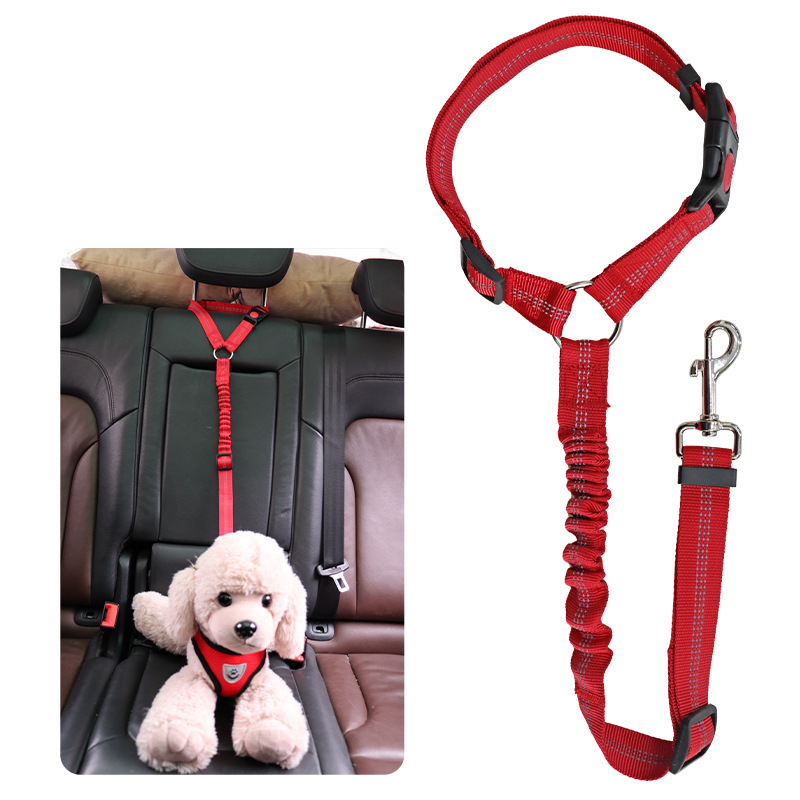 Removable Dog Seat Belt Harness Retractable Pet Leash with Seatbelt Buckle
