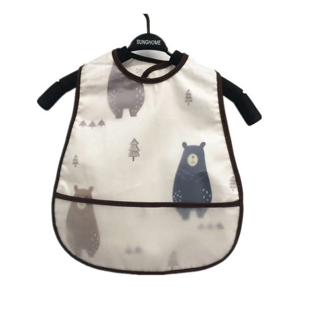 Mess Proof Baby Bib Waterproof Toddler Apron Double Layer