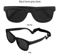 Black frame gray film