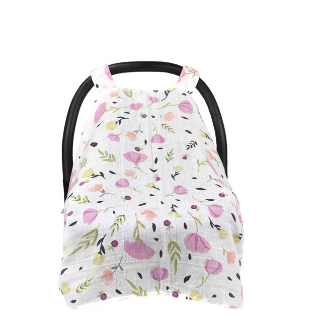 Muslin Carseat Cover Breathable Lightweight Baby Carrier Cover