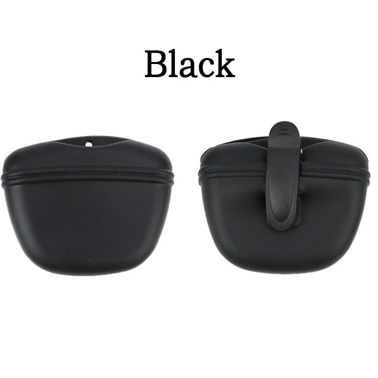 Dog Treat Pouch Silicone Fanny Pack with Back Clip for Pet Training Walking