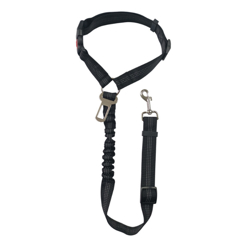 Removable Dog Seat Belt Harness Retractable Pet Leash with Seatbelt Buckle