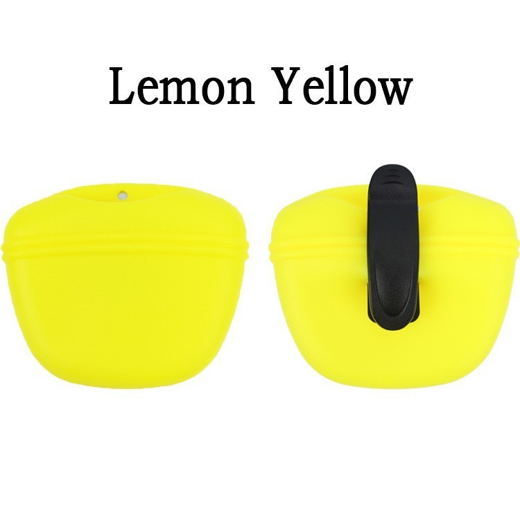Dog Treat Pouch Silicone Fanny Pack with Back Clip for Pet Training Walking