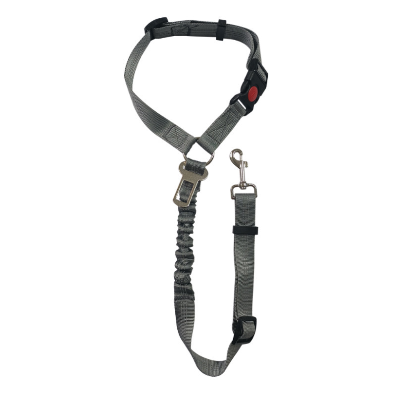 Removable Dog Seat Belt Harness Retractable Pet Leash with Seatbelt Buckle