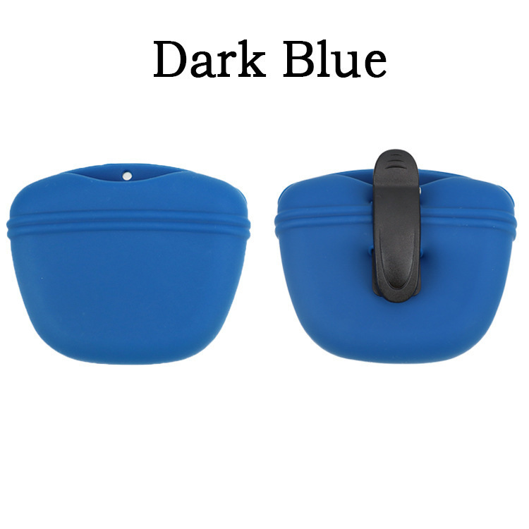 Dog Treat Pouch Silicone Fanny Pack with Back Clip for Pet Training Walking