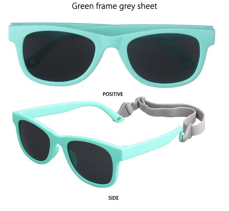 Flexible Newborn Baby Sunglasses with Strap Lightweight Bendable