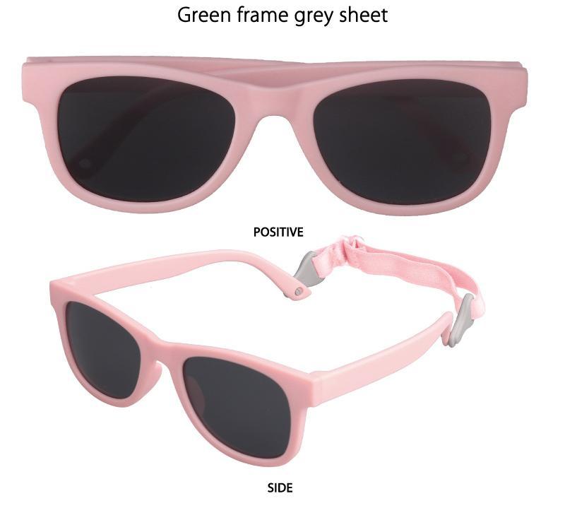 Flexible Newborn Baby Sunglasses with Strap Lightweight Bendable