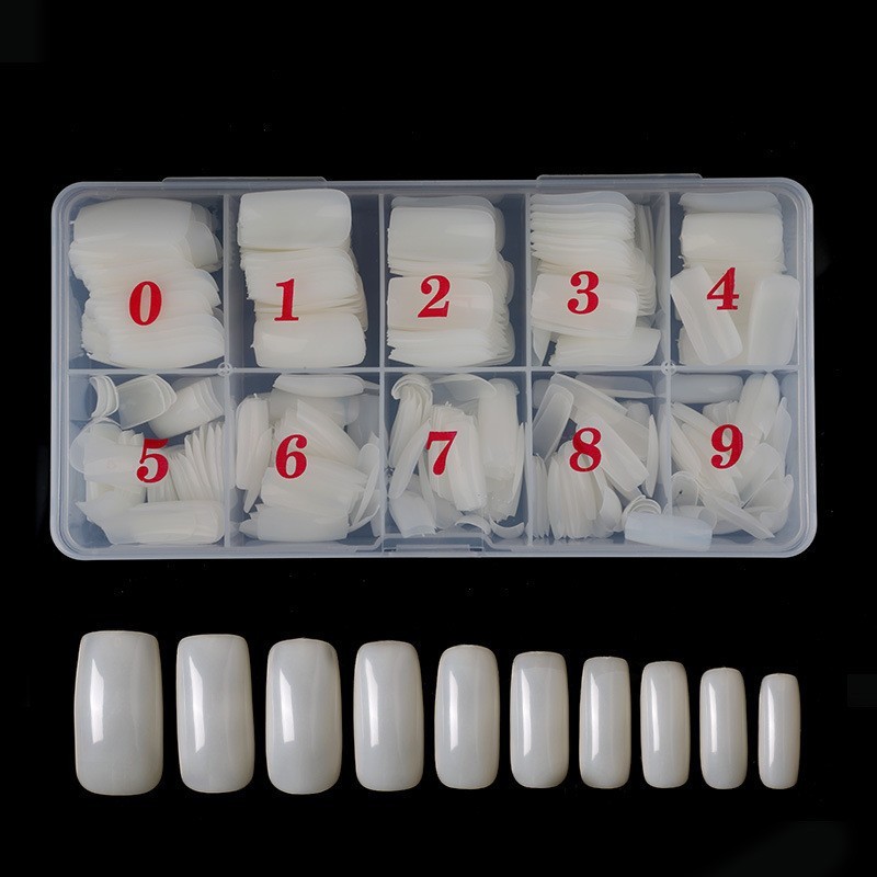 500PCS Acrylic False Nails Tips French Style Half Cover Full Cover Manicure with Box