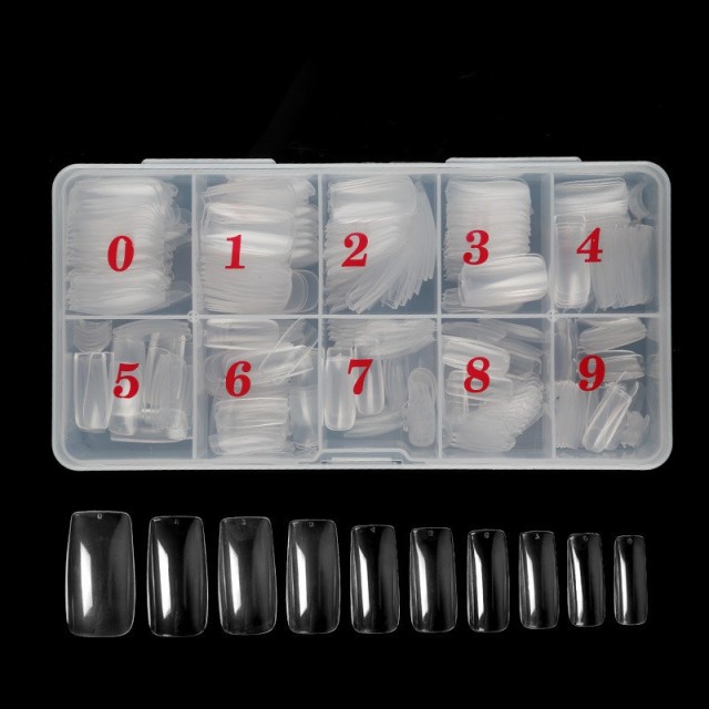 500PCS Acrylic False Nails Tips French Style Half Cover Full Cover Manicure with Box