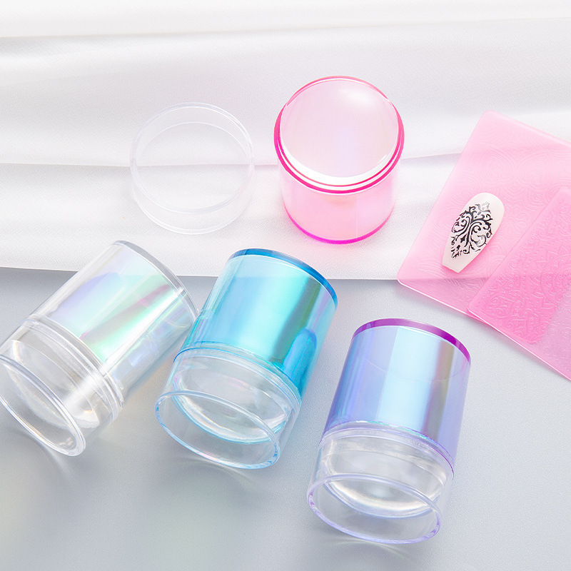 Silicone Transparent Jelly Nail Art Stamper Kit Manicure French Nail