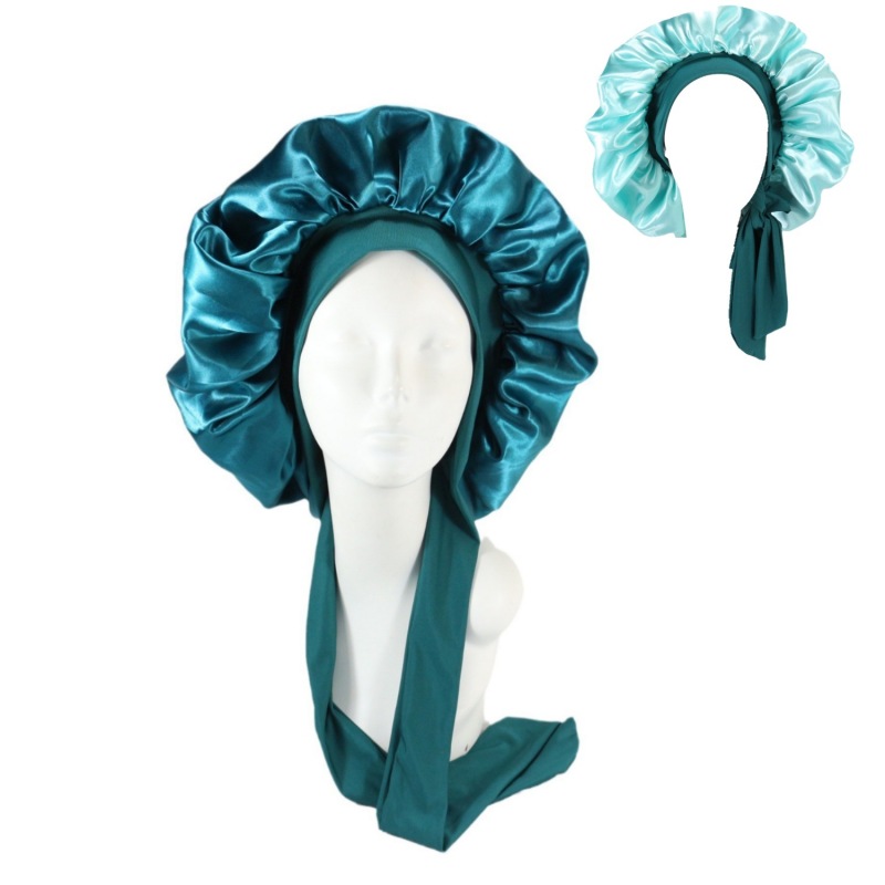 Satin Silk Hair Bonnet for Sleeping with Adjustable Straps