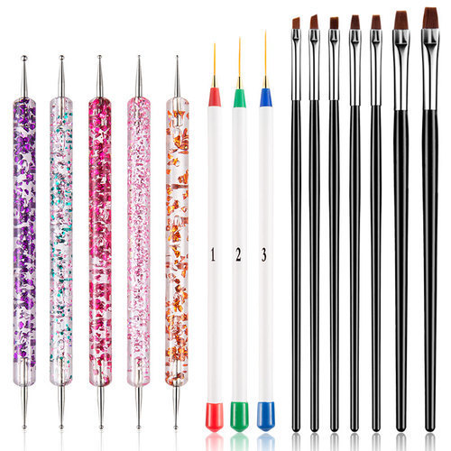 Nail Art Brushes Tool Set Dotting Tool Liner Pen Painting Brush