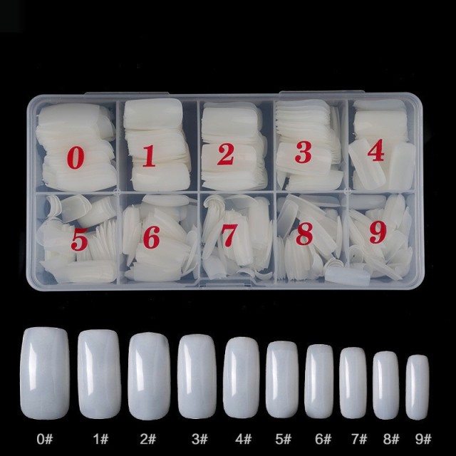 500PCS Acrylic False Nails Tips French Style Half Cover Full Cover Manicure with Box