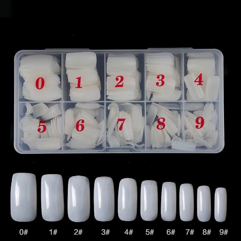 500PCS Acrylic False Nails Tips French Style Half Cover Full Cover Manicure with Box