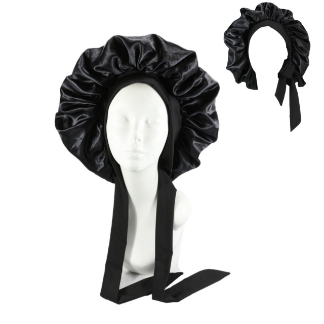 Satin Silk Hair Bonnet for Sleeping with Adjustable Straps