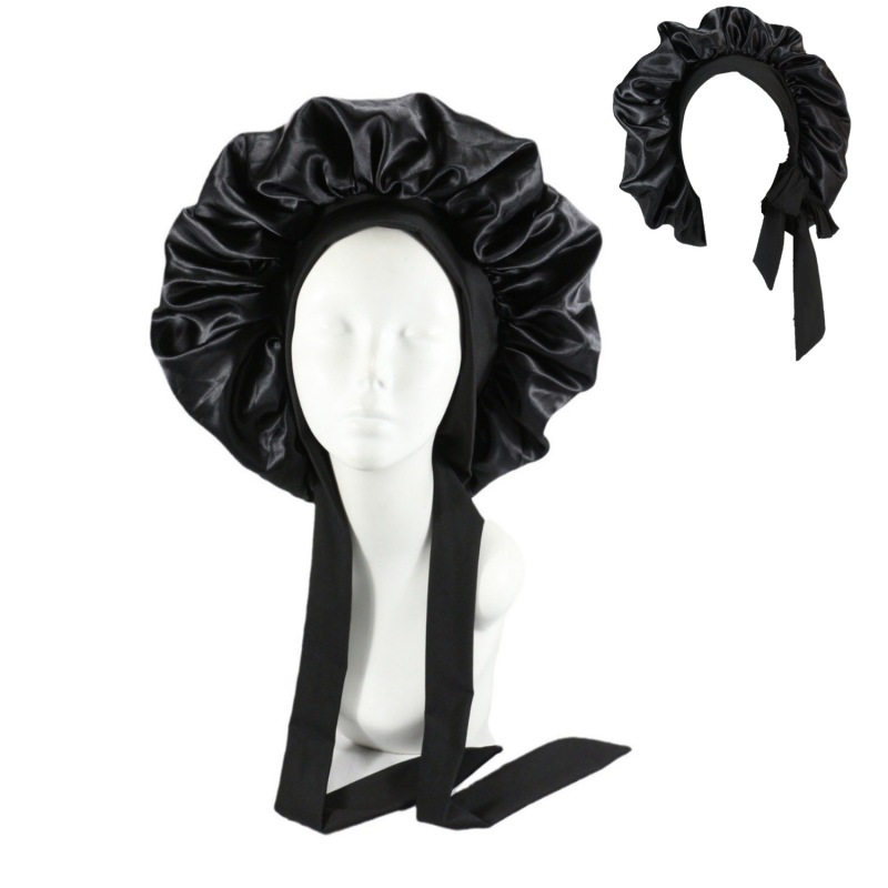 Satin Silk Hair Bonnet for Sleeping with Adjustable Straps