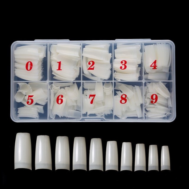 500PCS Acrylic False Nails Tips French Style Half Cover Full Cover Manicure with Box