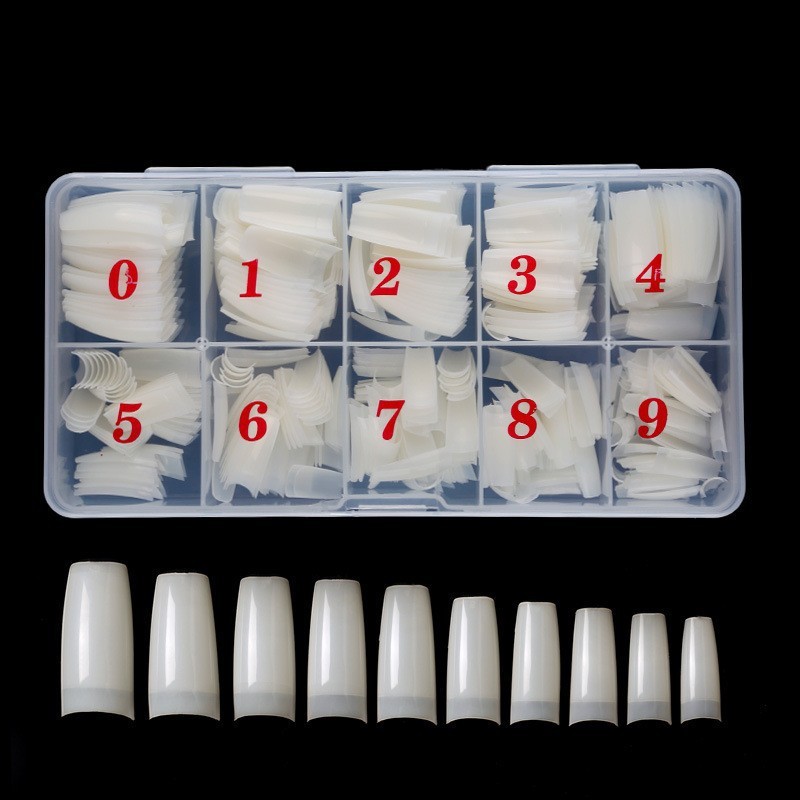 500PCS Acrylic False Nails Tips French Style Half Cover Full Cover Manicure with Box