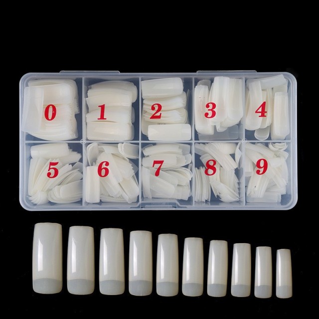500PCS Acrylic False Nails Tips French Style Half Cover Full Cover Manicure with Box