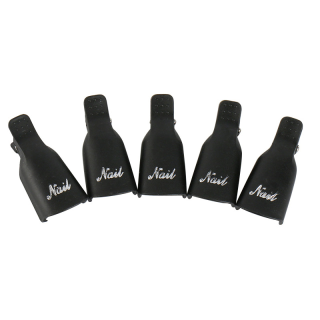 10 Pcs/ Pack Plastic Acrylic Nail Art Soak Off Cap Clip UV Gel Polish Remover Wrap Tool