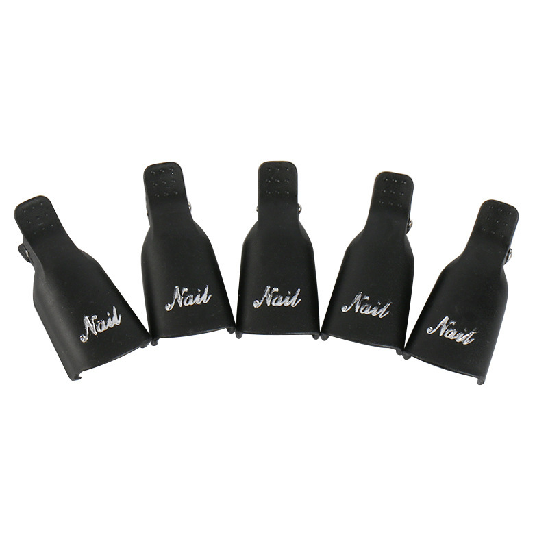 10 Pcs/ Pack Plastic Acrylic Nail Art Soak Off Cap Clip UV Gel Polish Remover Wrap Tool