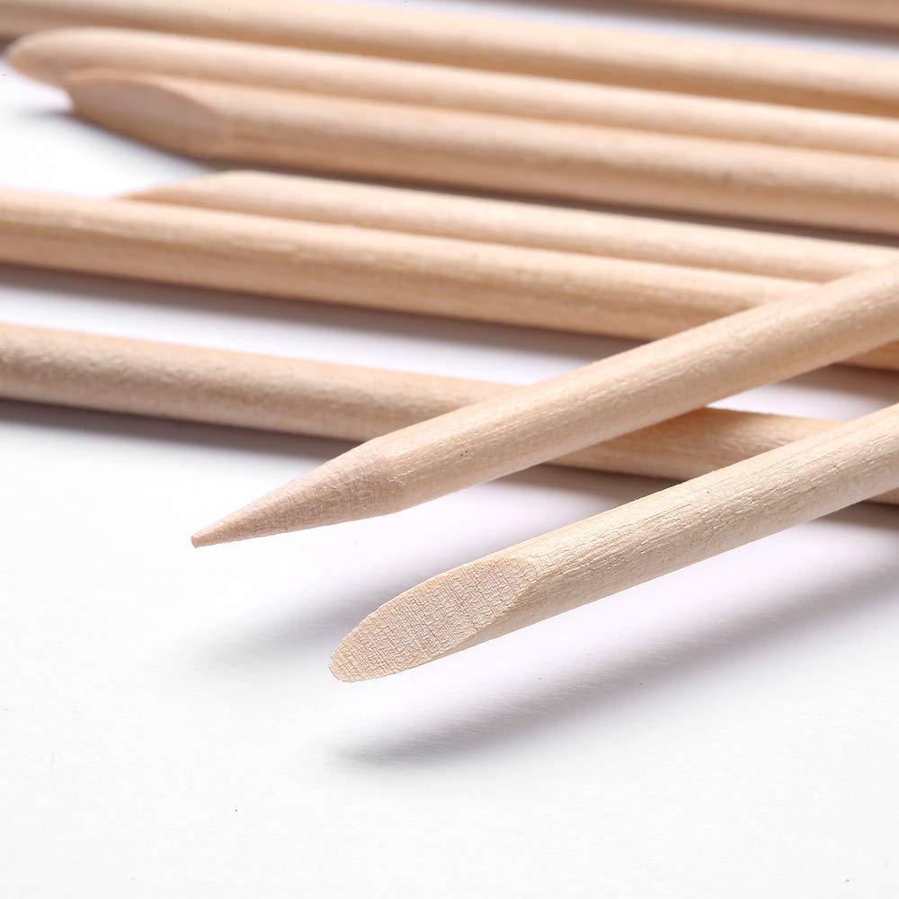 Double Sided Wood Nail Sticks Cuticle Pusher Multi Functional Manicure Pedicure Tool