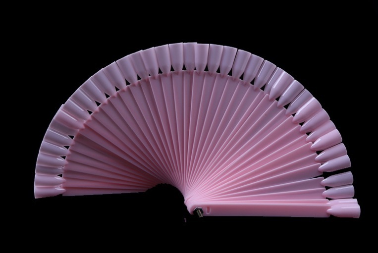 50 Pcs Nail Swatch Sticks Fan-shaped Display with Ring Screw