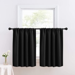 Short Curtains Panel Heavy Fabric for Bedroom Kitchen Bathroom Partition Curtains