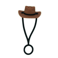 Silicone Cowboy Hat Straw Covers Cap Tumbler Straw Topper Compatible with Stanley Cup