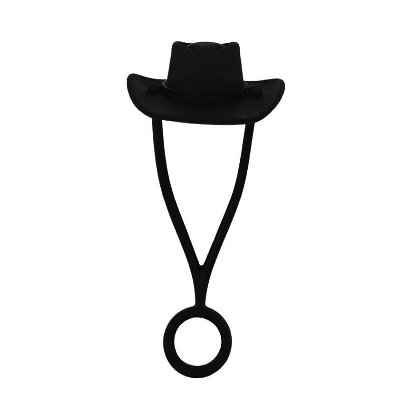 Silicone Cowboy Hat Straw Covers Cap Tumbler Straw Topper Compatible with Stanley Cup