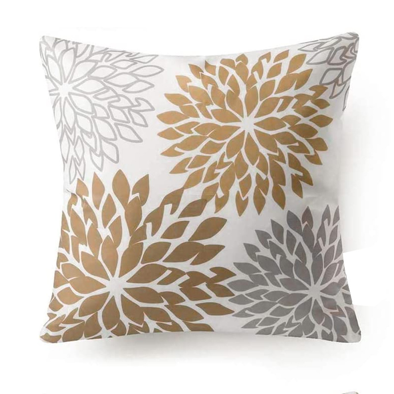 Leaf Geometric Throw Pillow Cover Decorative Cushion Cover