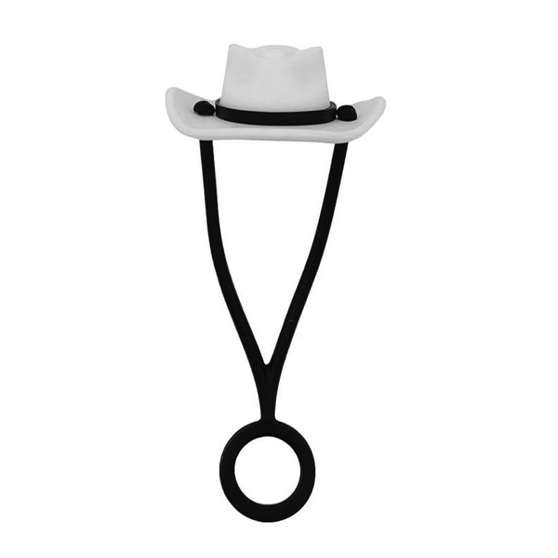 Silicone Cowboy Hat Straw Covers Cap Tumbler Straw Topper Compatible with Stanley Cup
