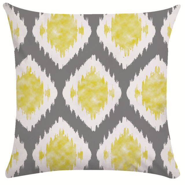 Leaf Geometric Throw Pillow Cover Decorative Cushion Cover