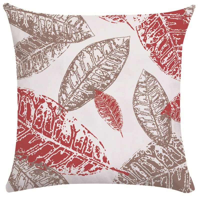 Leaf Geometric Throw Pillow Cover Decorative Cushion Cover