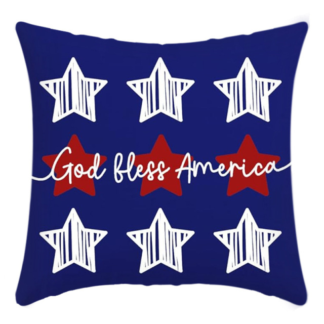 Independence Memorial Day Throw Pillow Covers Patriotic Cushion Case