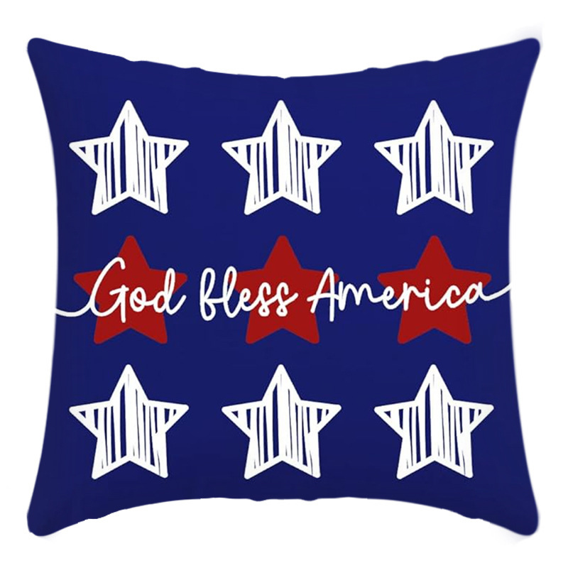 Independence Memorial Day Throw Pillow Covers Patriotic Cushion Case