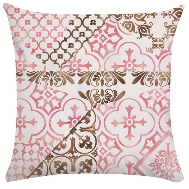 Leaf Geometric Throw Pillow Cover Decorative Cushion Cover