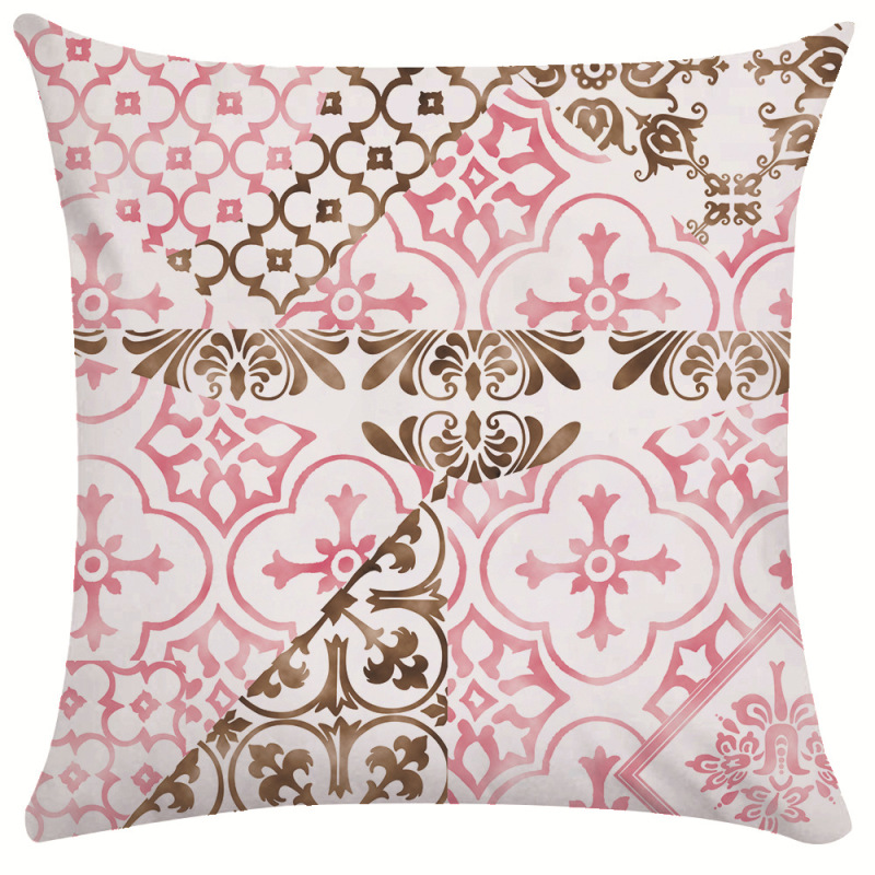 Leaf Geometric Throw Pillow Cover Decorative Cushion Cover