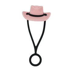 Pink cowboy hat straw cover single